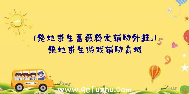 「绝地求生蔷薇稳定辅助外挂」|绝地求生游戏辅助商城